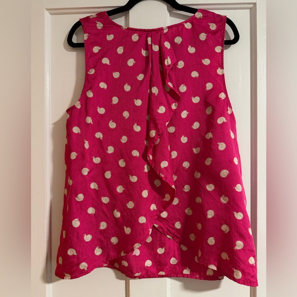 Anthropologie Postage Stamp Silk Blouse *flawed* Size 12 - Picture 4 of 13